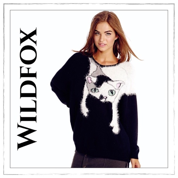 🚫sold🚫wildfox White Label ‘Joan’ Cat Boy Sweater - Picture 3 of 5